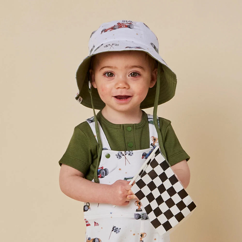 Snuggle Hunny Little Racers Reversible Cotton Bucket Hat
