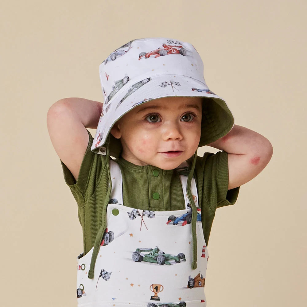 Snuggle Hunny Little Racers Reversible Cotton Bucket Hat