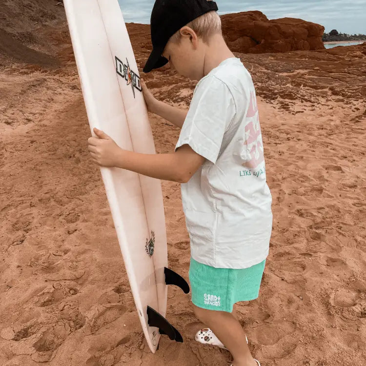 S+S Kids Tee - Like Waves - Blue Mist