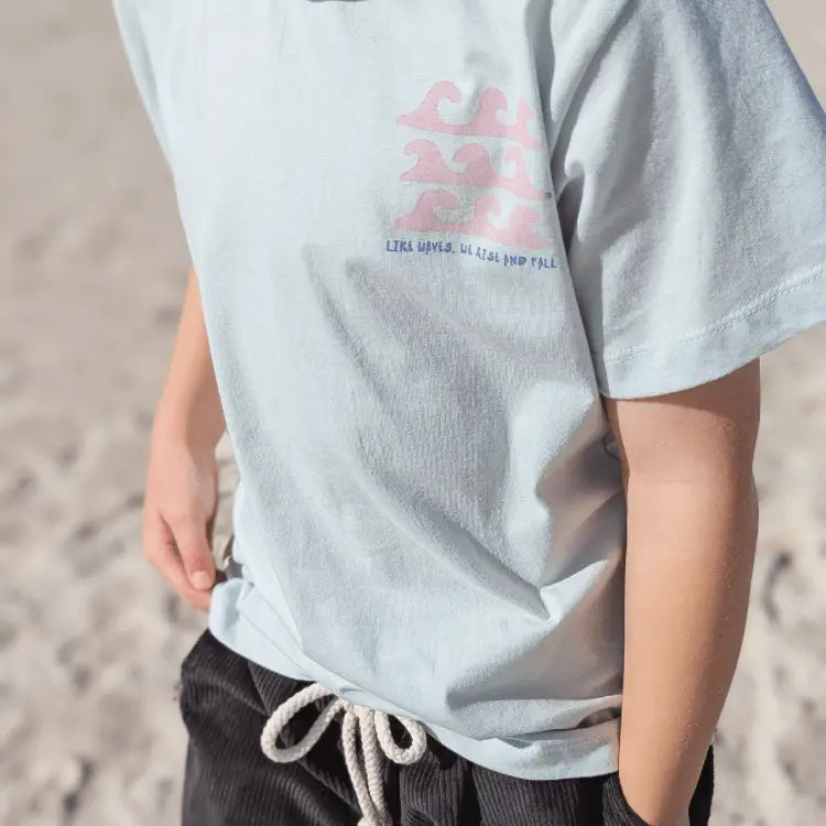 S+S Kids Tee - Like Waves - Blue Mist