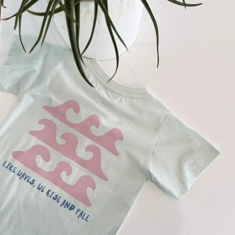 S+S Kids Tee - Like Waves - Blue Mist