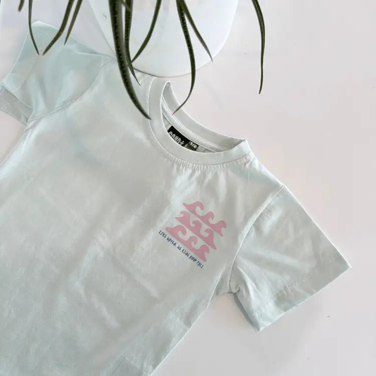 S+S Kids Tee - Like Waves - Blue Mist