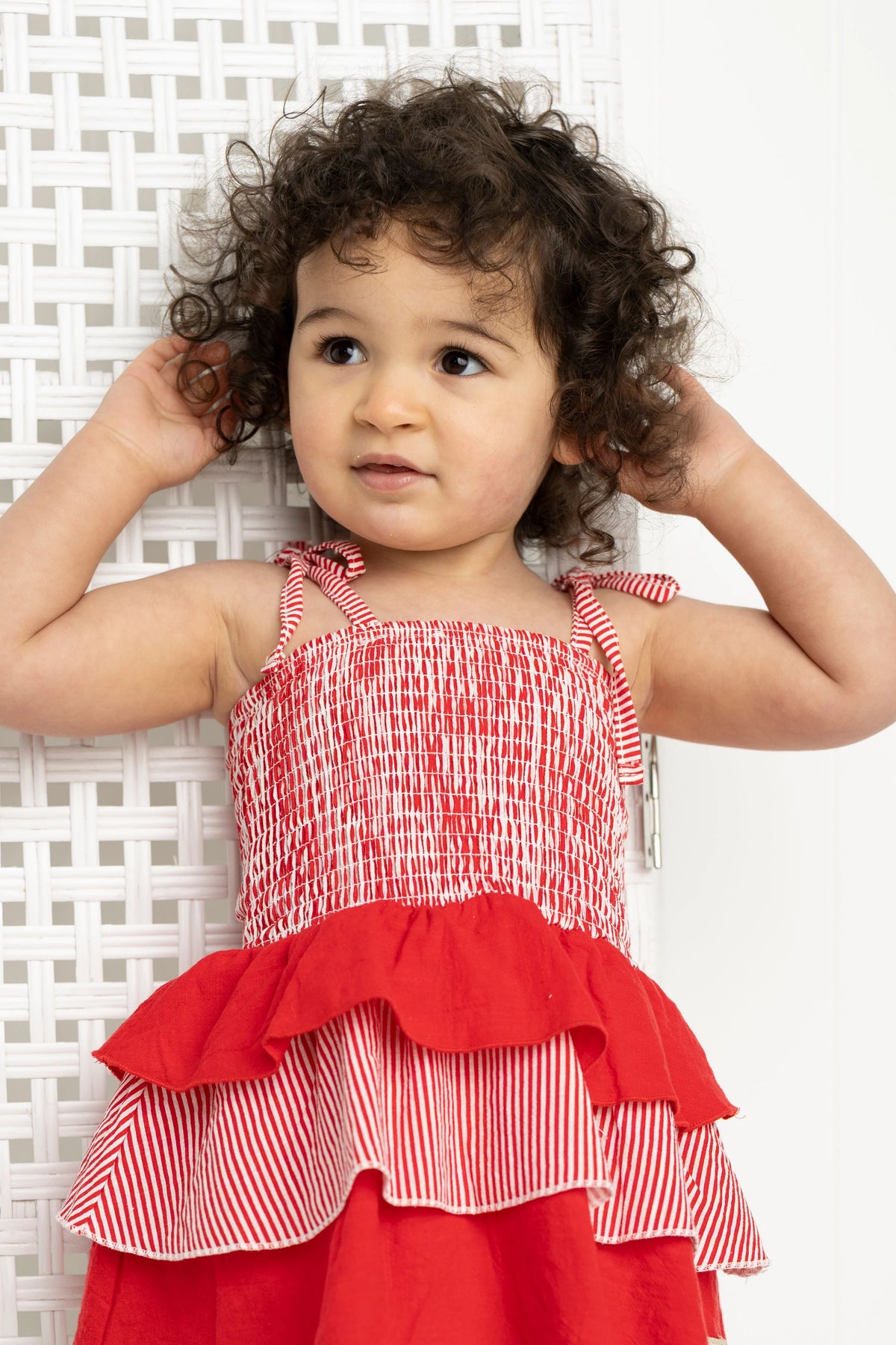 Cracked Soda - London Layered Bodysuit Dress - Red Stripe