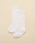 Organic Cotton Knee High Socks - White - One Size