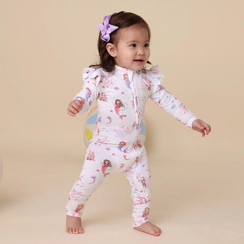Snuggle Hunny - Convertable Romper - Mermaid