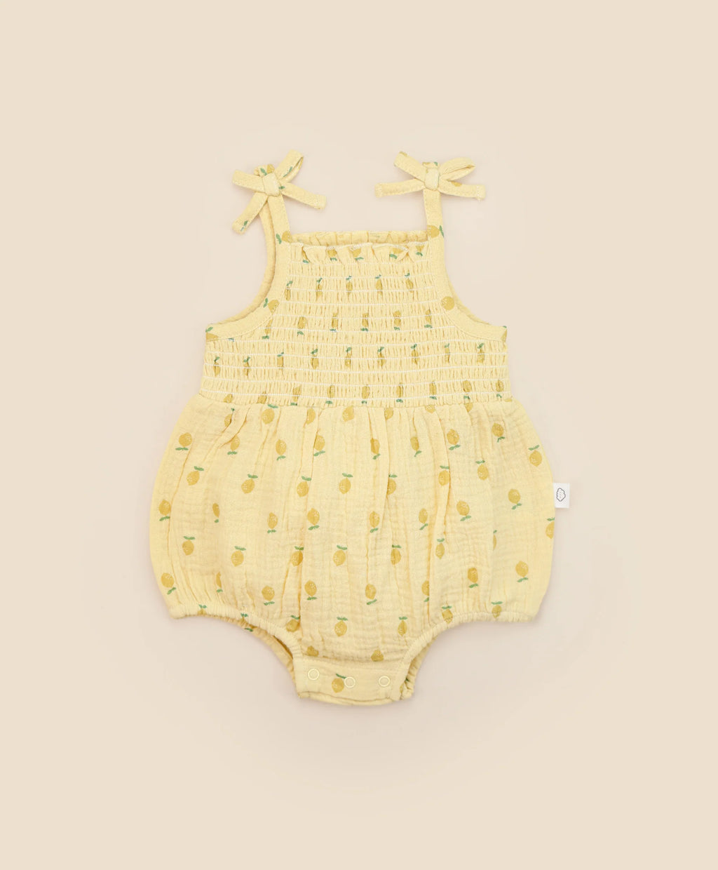 Organic Cotton Muslin Bubble Romper - Lemons