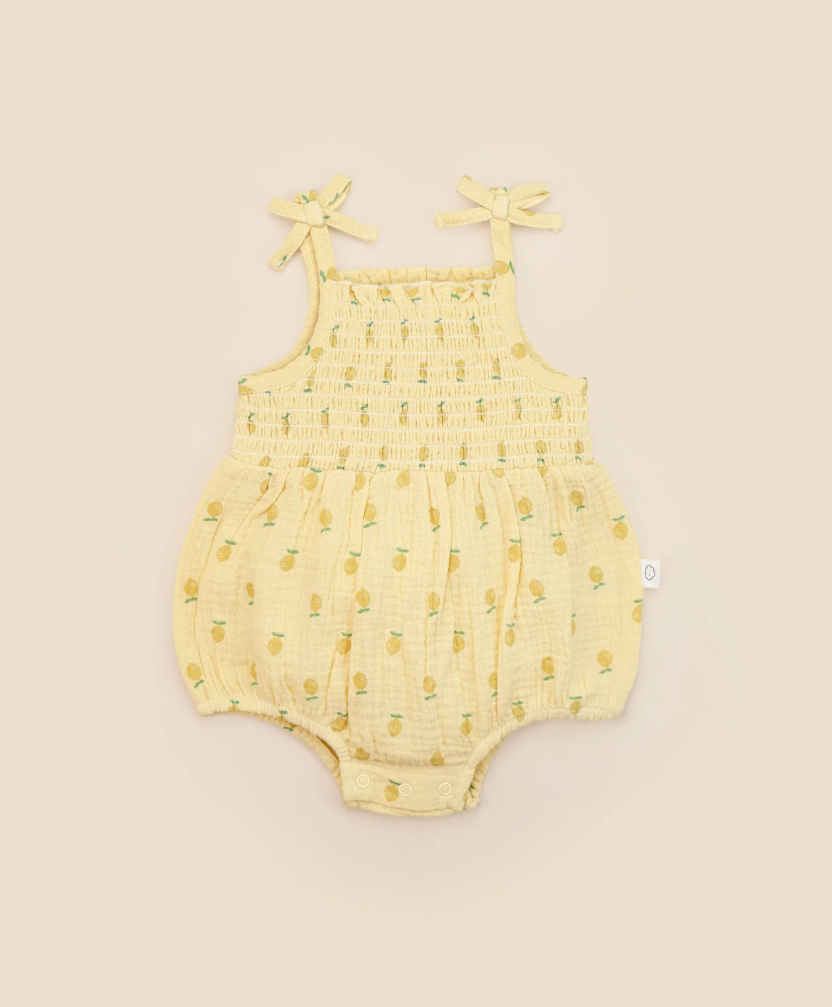 Organic Cotton Muslin Bubble Romper - Lemons