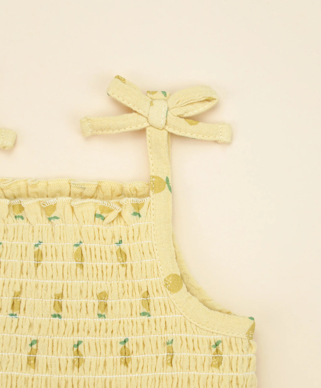 Organic Cotton Muslin Bubble Romper - Lemons