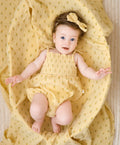 Organic Cotton Muslin Bubble Romper - Lemons