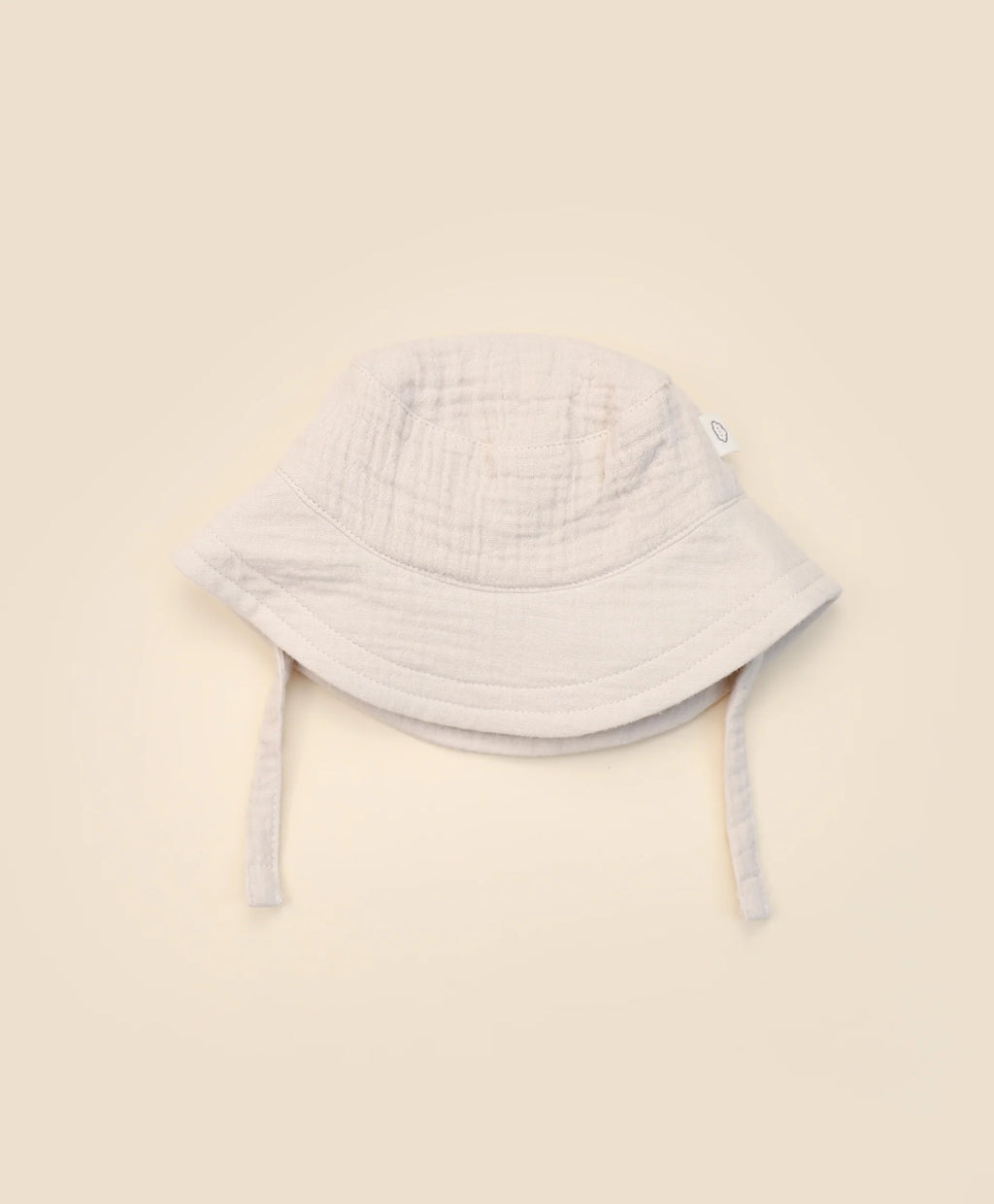 Organic Cotton Muslin Bucket Sun Hat - Oat