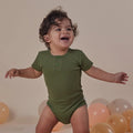 Snuggle Hunny - Olive SS Organic Bodysuit