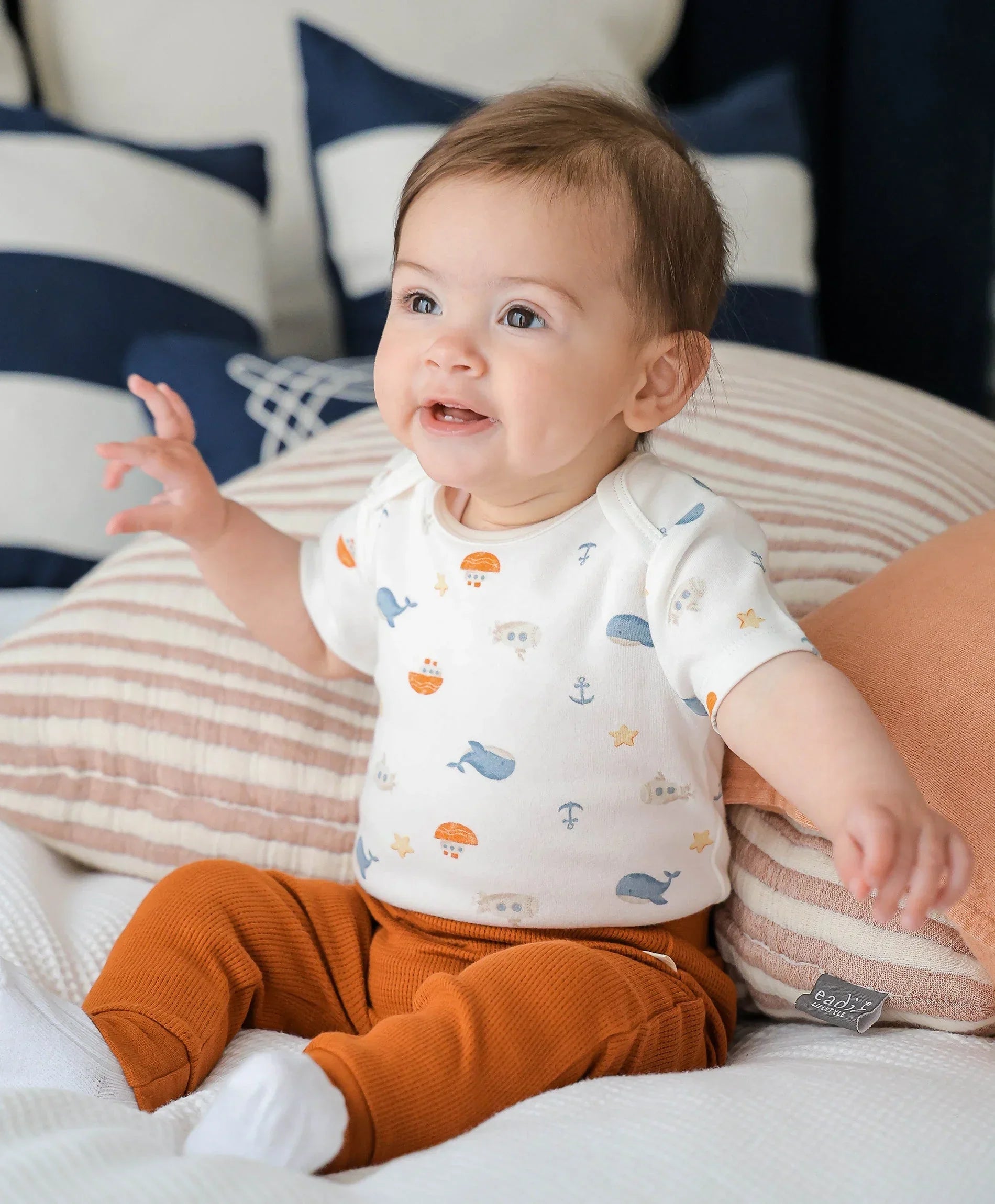 Organic Cotton S.S Bodysuit - Sea