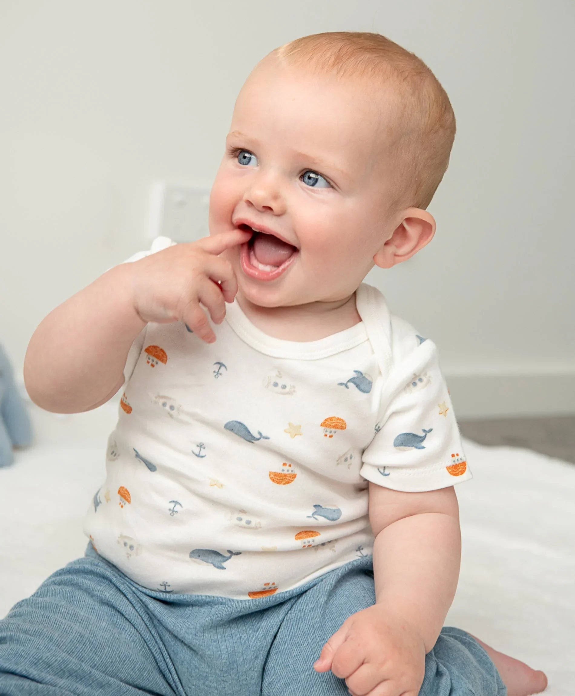 Organic Cotton S.S Bodysuit - Sea