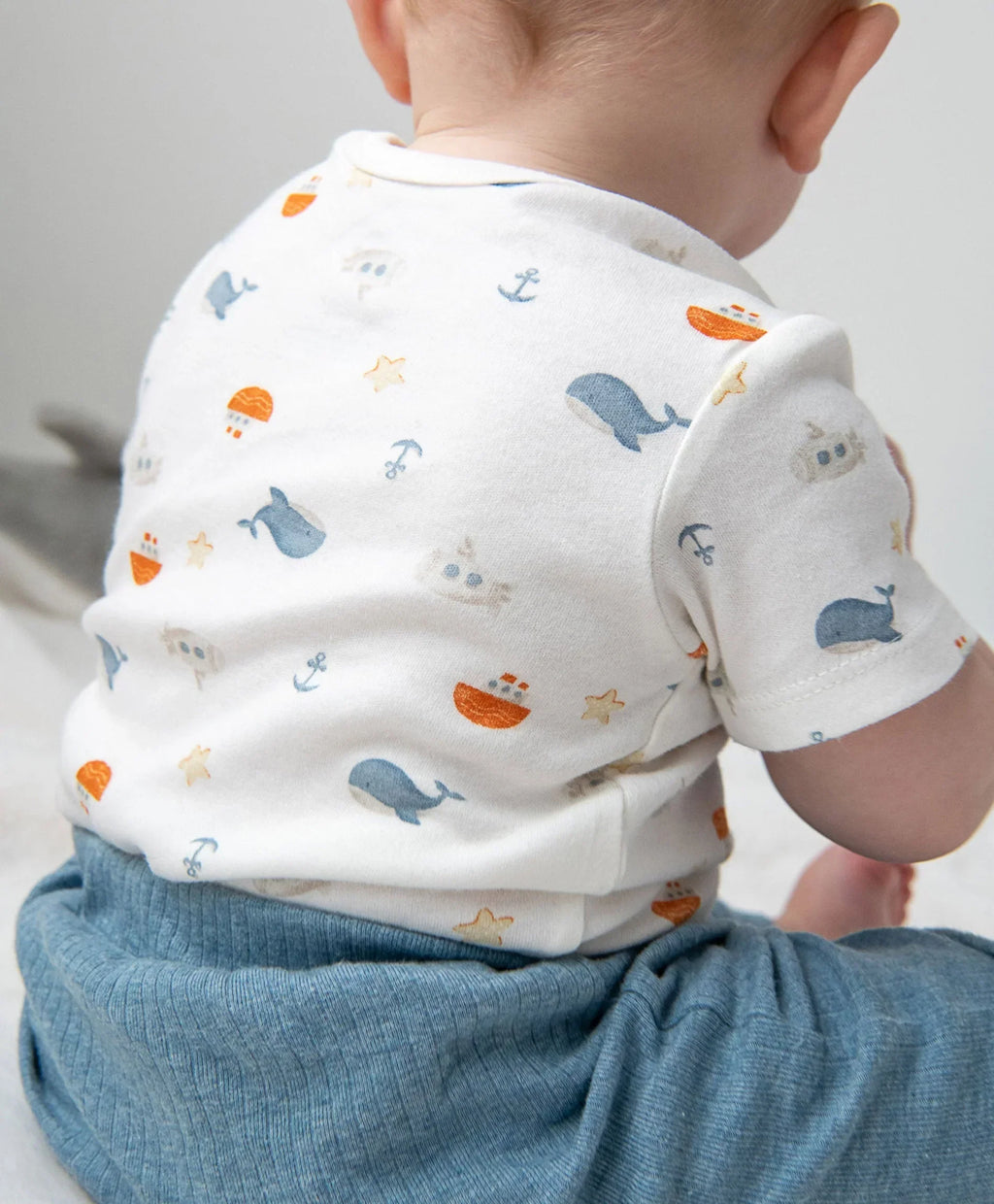 Organic Cotton S.S Bodysuit - Sea