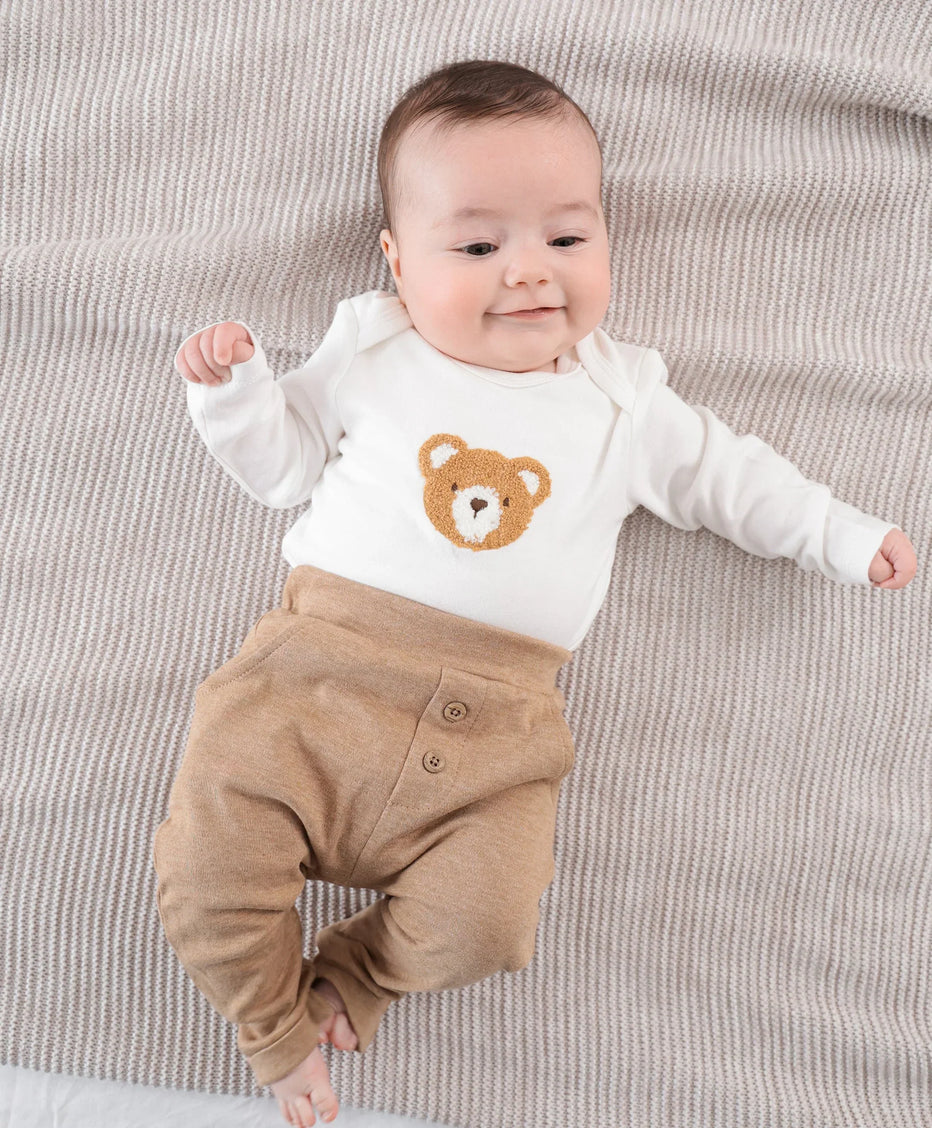 Organic Cotton Track Pants - Brown