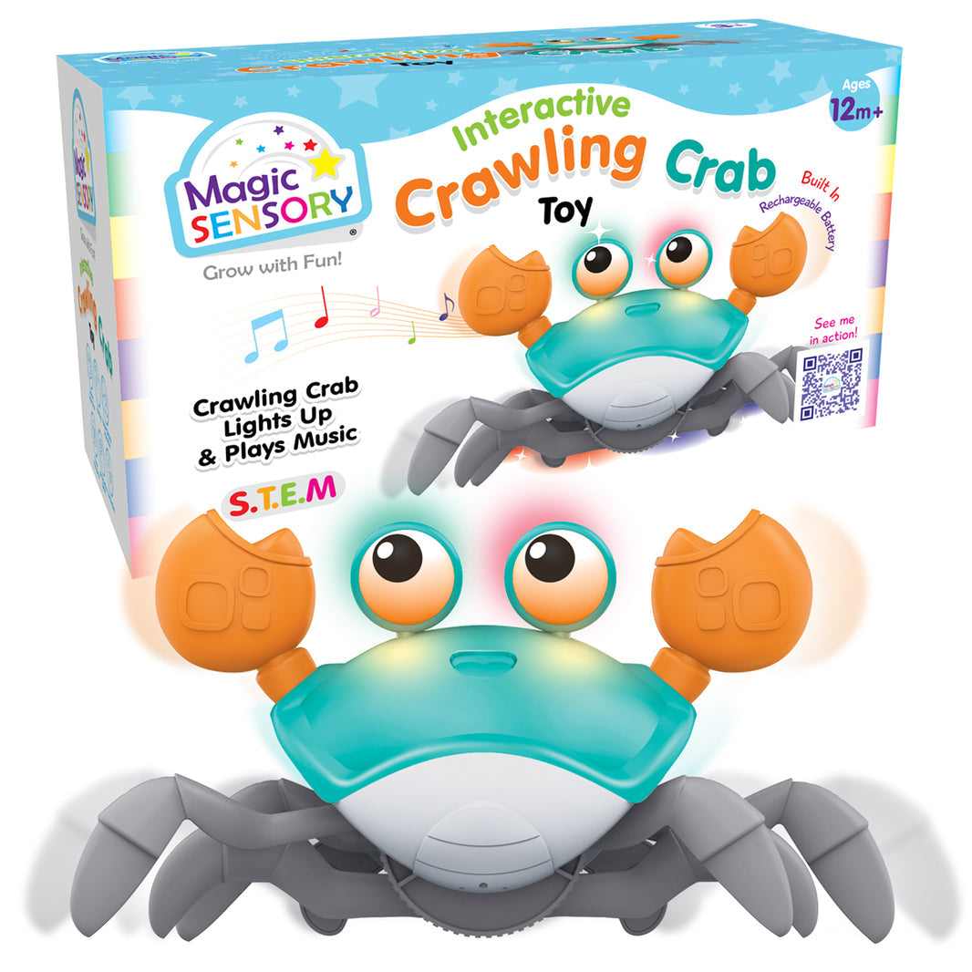 Magic Sensory Interactive Crawling Crab - Blue