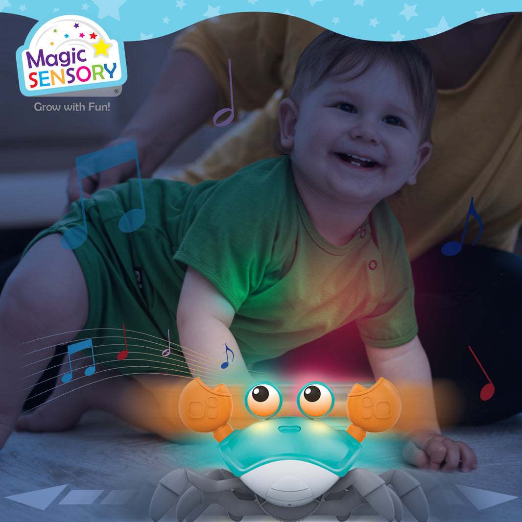 Magic Sensory Interactive Crawling Crab - Blue