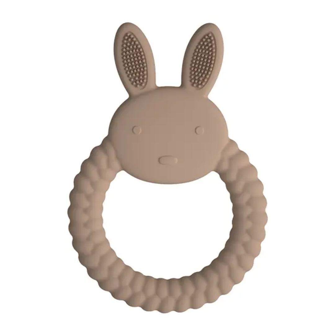 Bunny Teether Round BPA Free Food Grade Silicone
