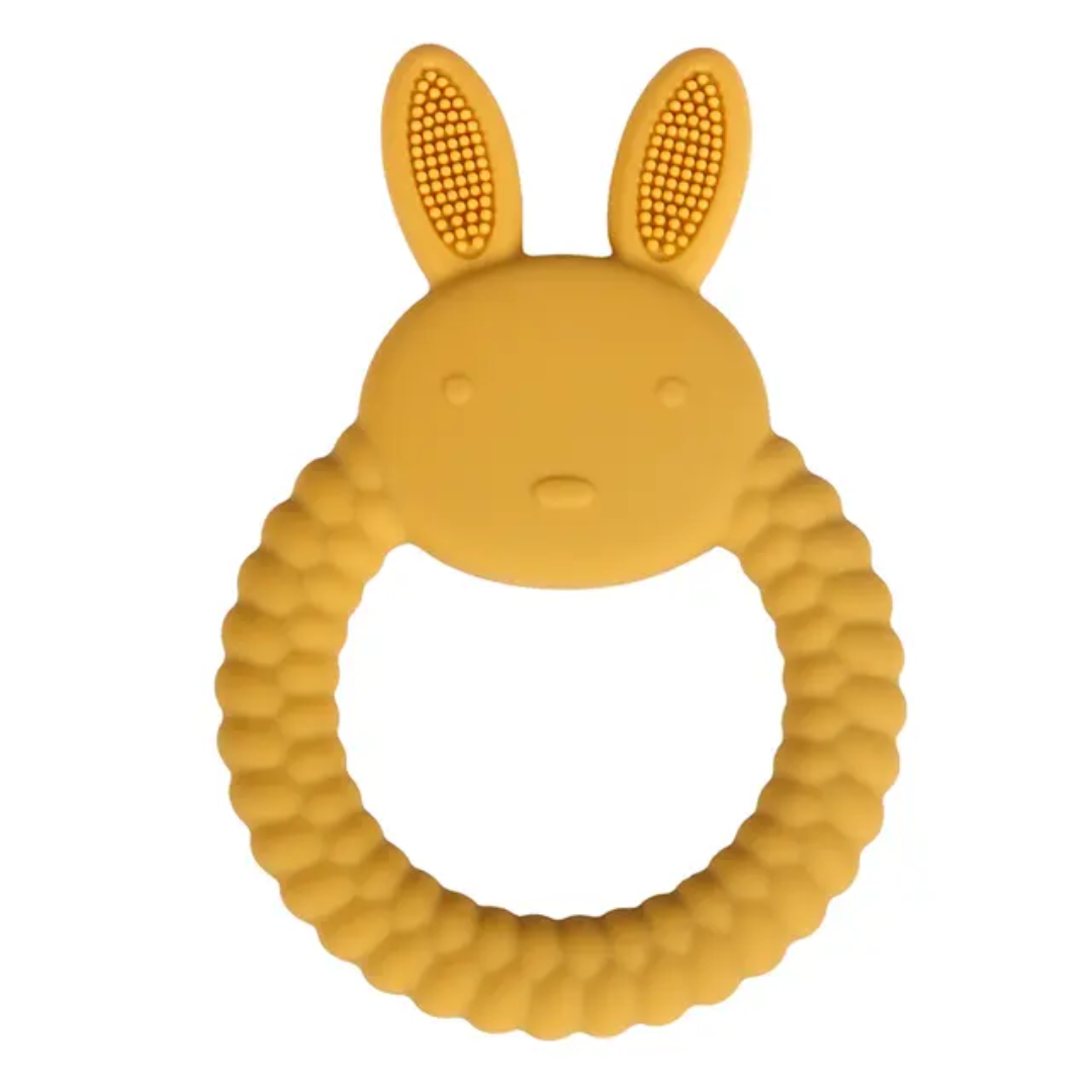 Bunny Teether Round BPA Free Food Grade Silicone