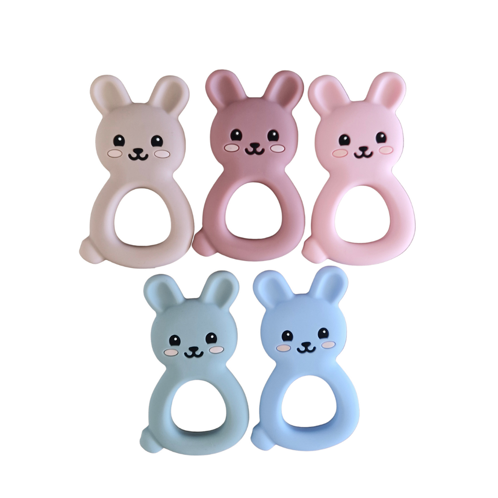 Snuggle Bunny Teether - BPA FREE Food Grade Silicone