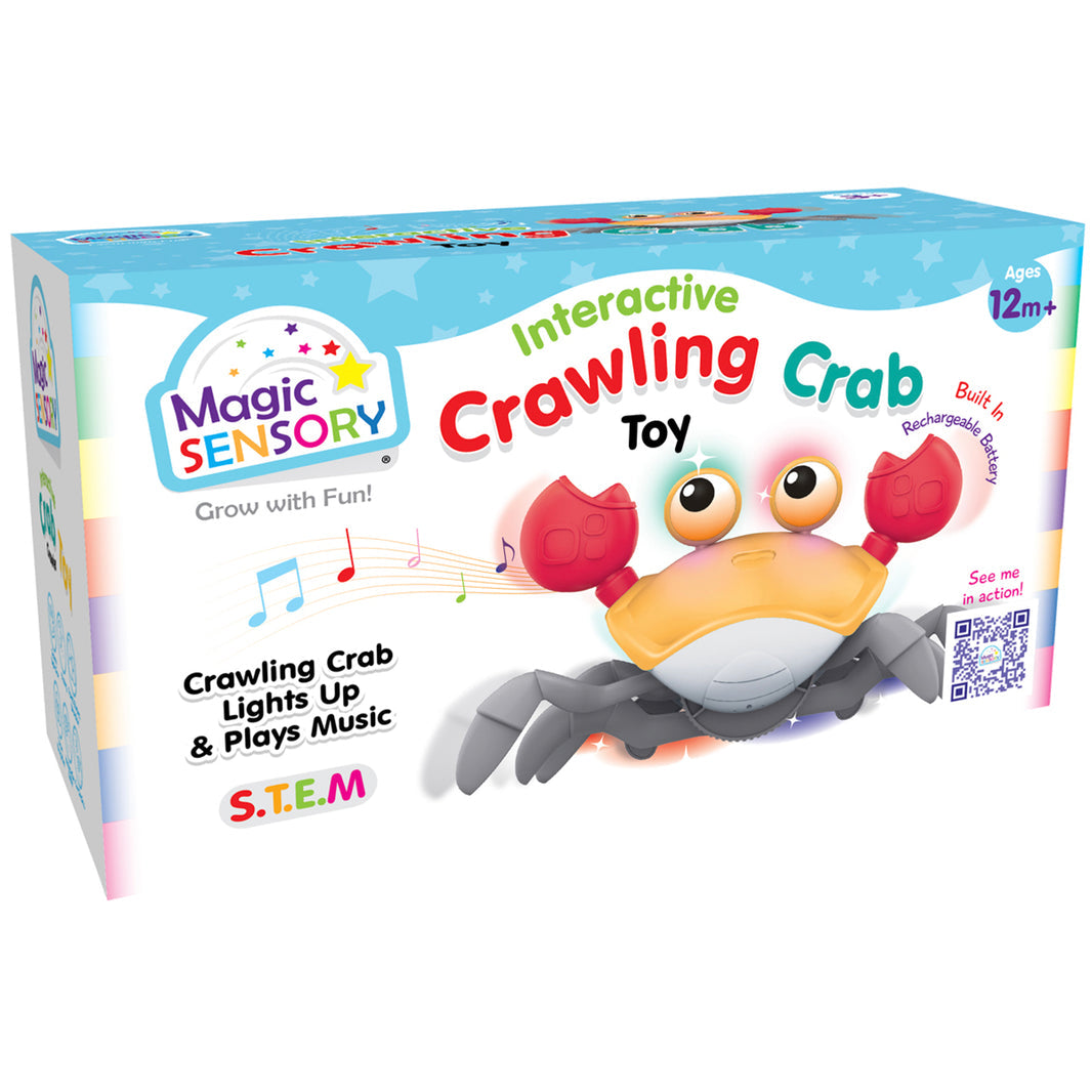 Magic Sensory Interactive Crawling Crab - Orange