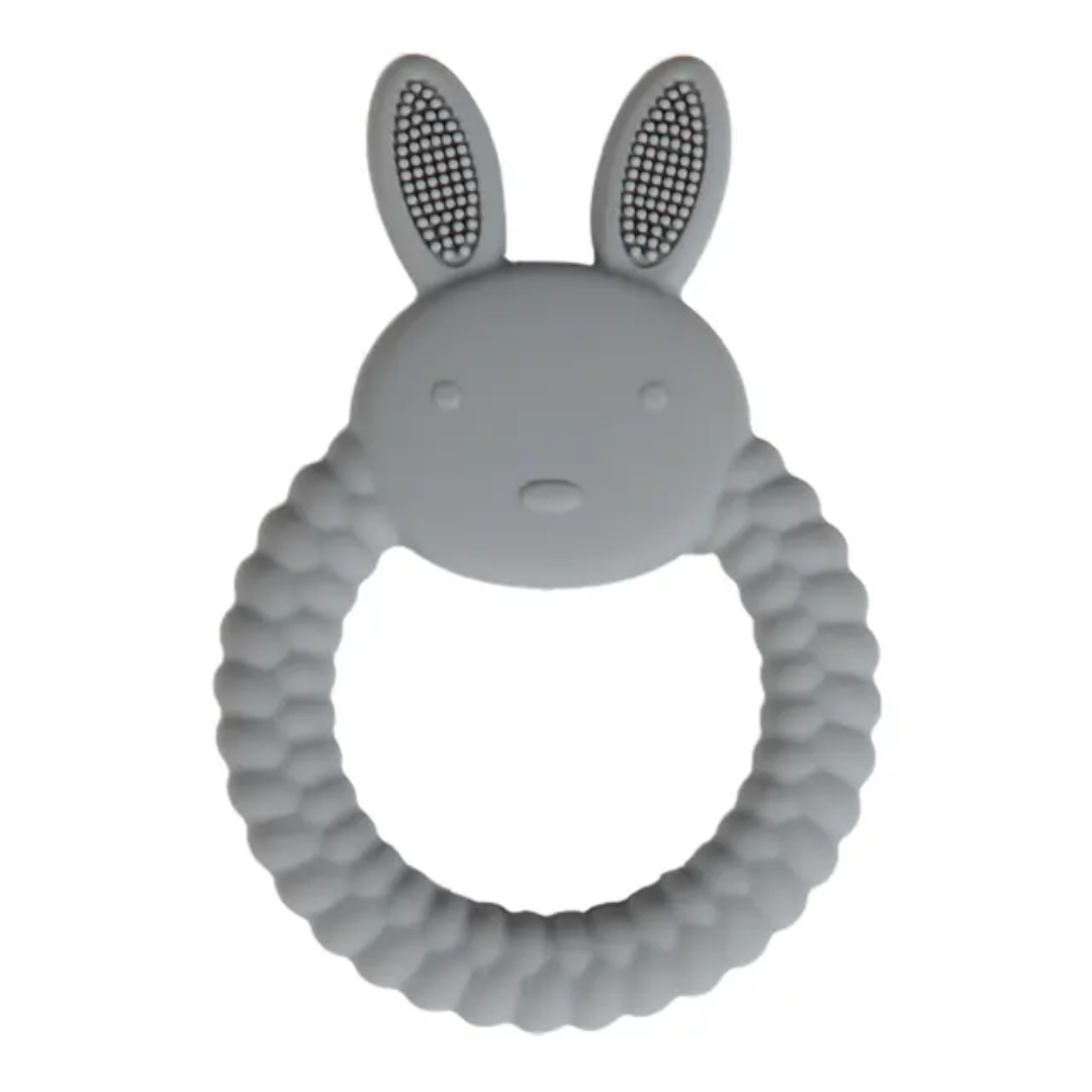 Bunny Teether Round BPA Free Food Grade Silicone