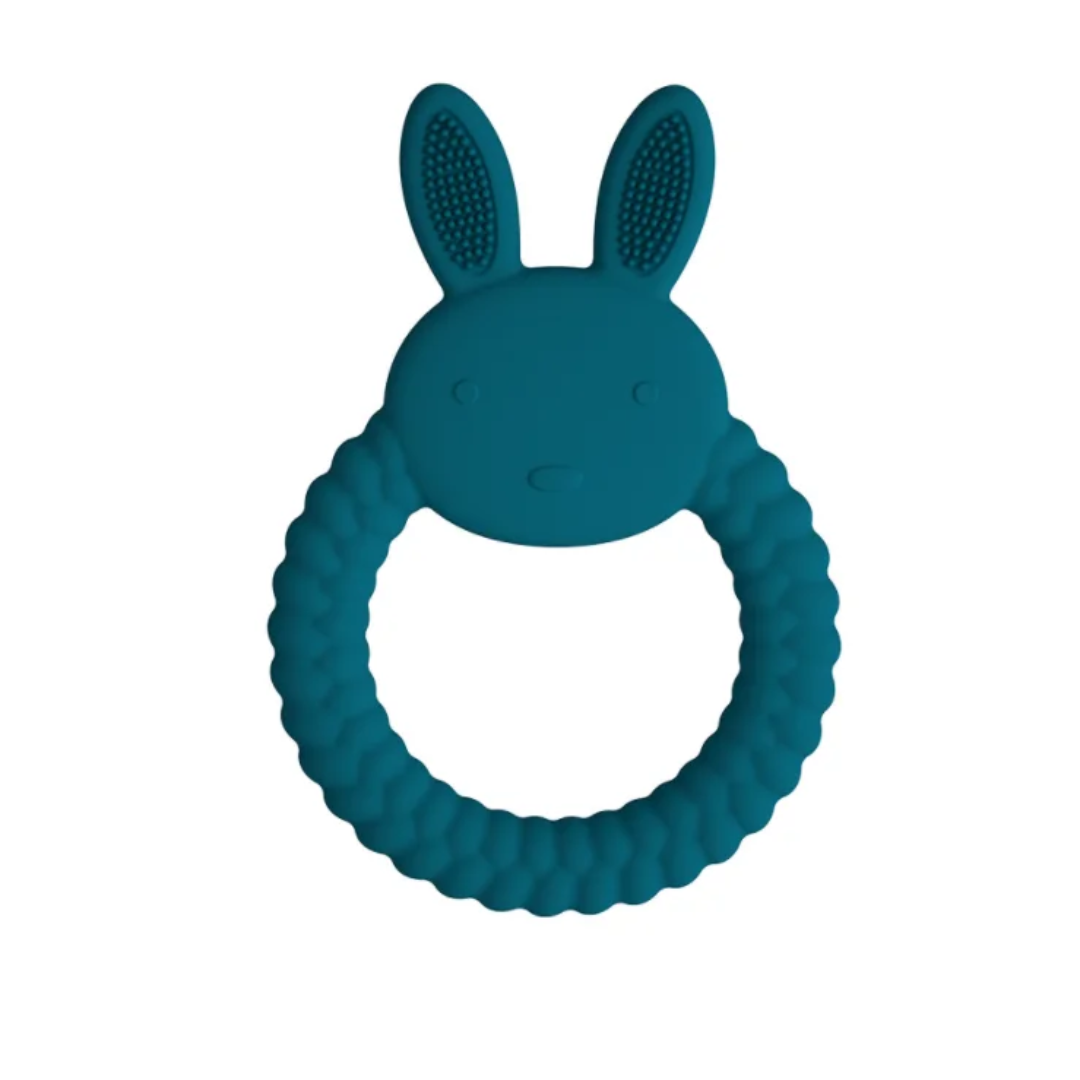 Bunny Teether Round BPA Free Food Grade Silicone