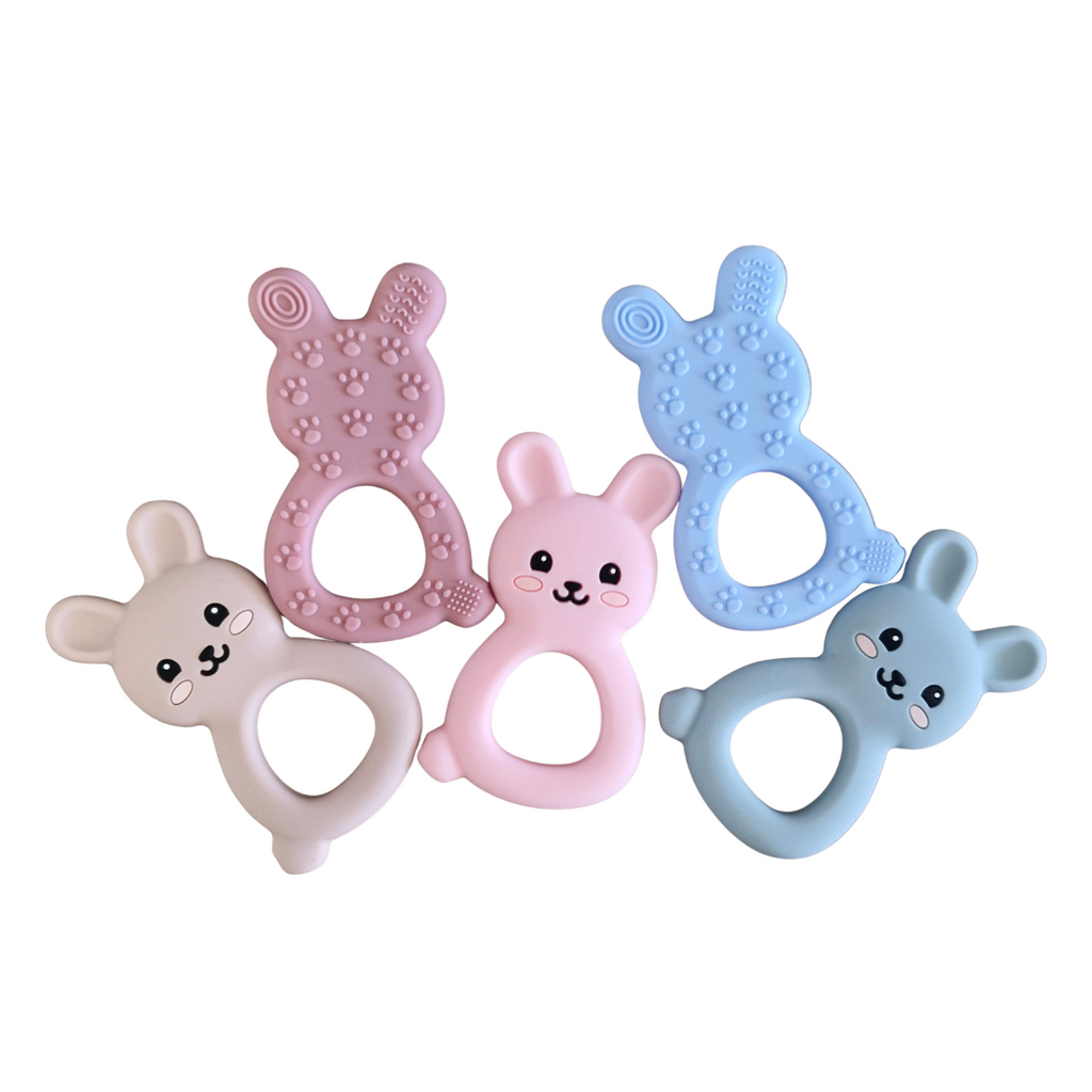 Snuggle Bunny Teether - BPA FREE Food Grade Silicone