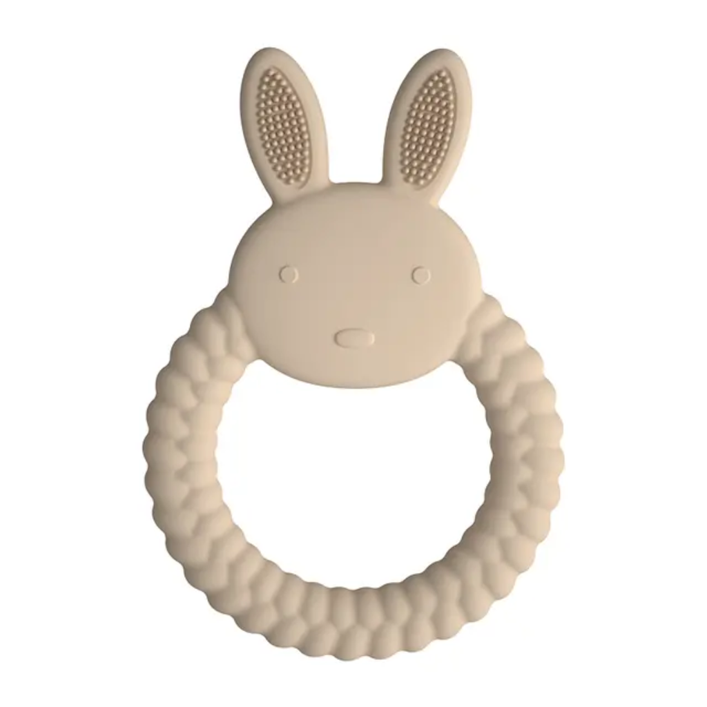 Bunny Teether Round BPA Free Food Grade Silicone