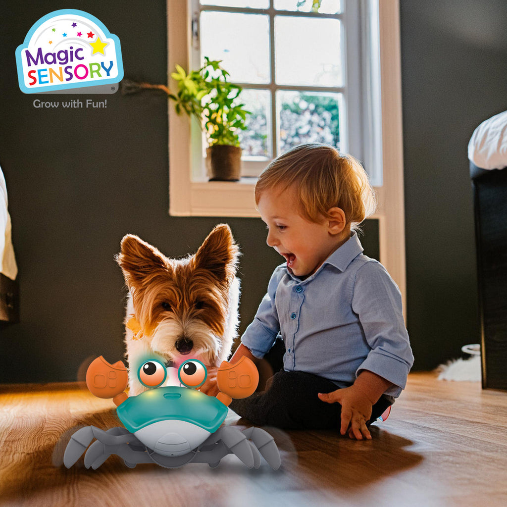 Magic Sensory Interactive Crawling Crab - Blue