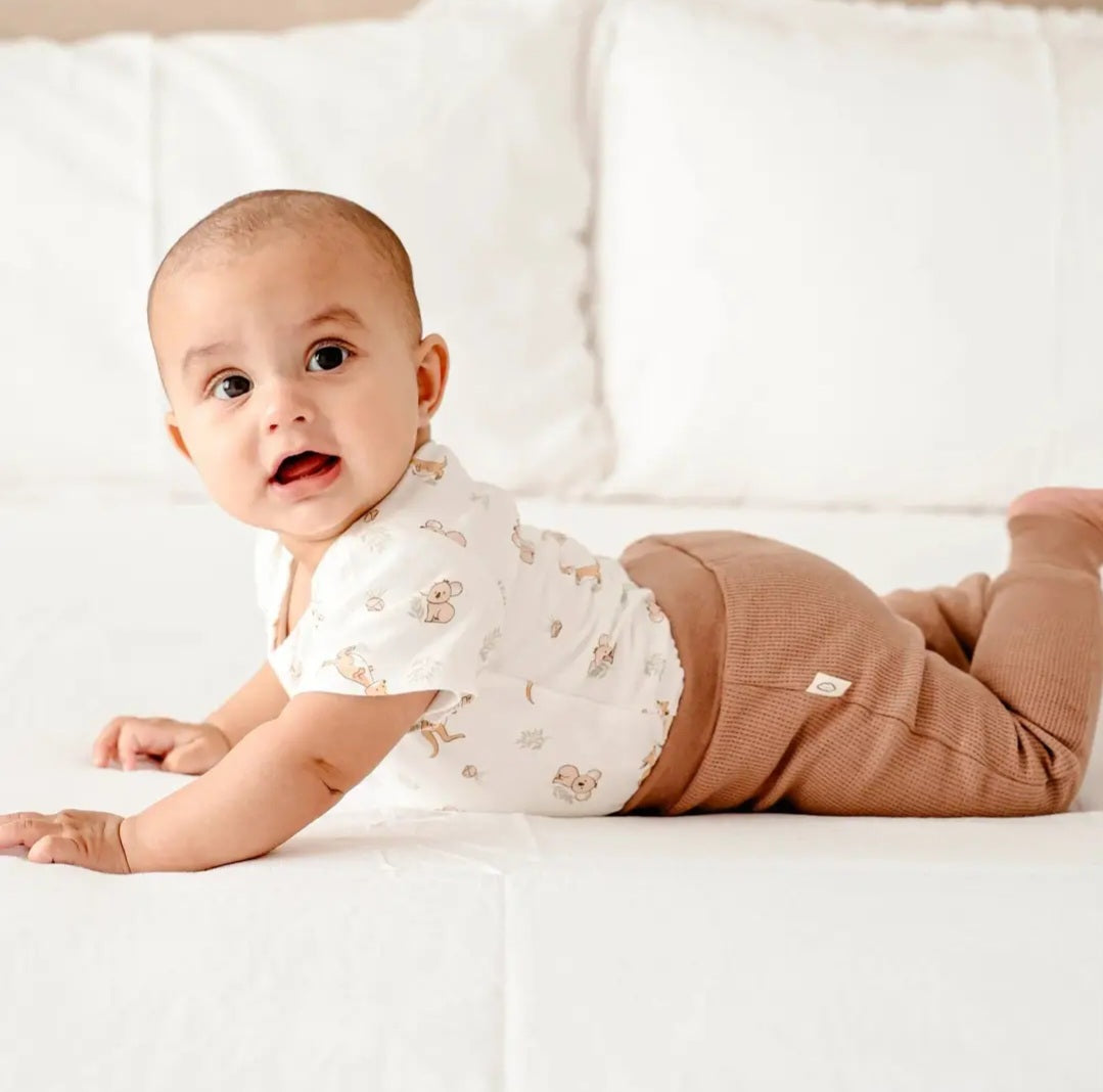 Bamboo S.S Bodysuit - Kangaroo & Koala