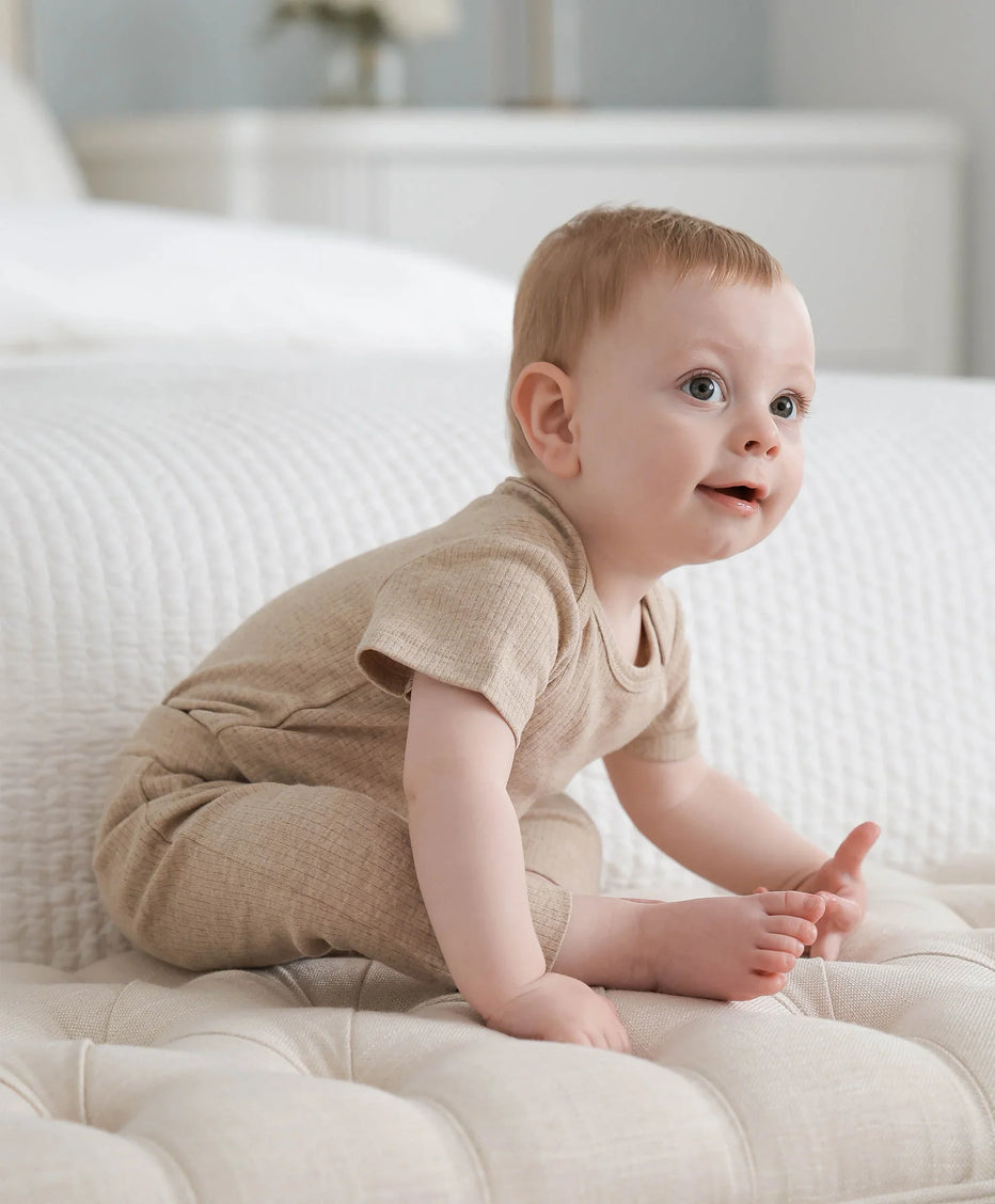 Organic Cotton Leggings - Heather Oat
