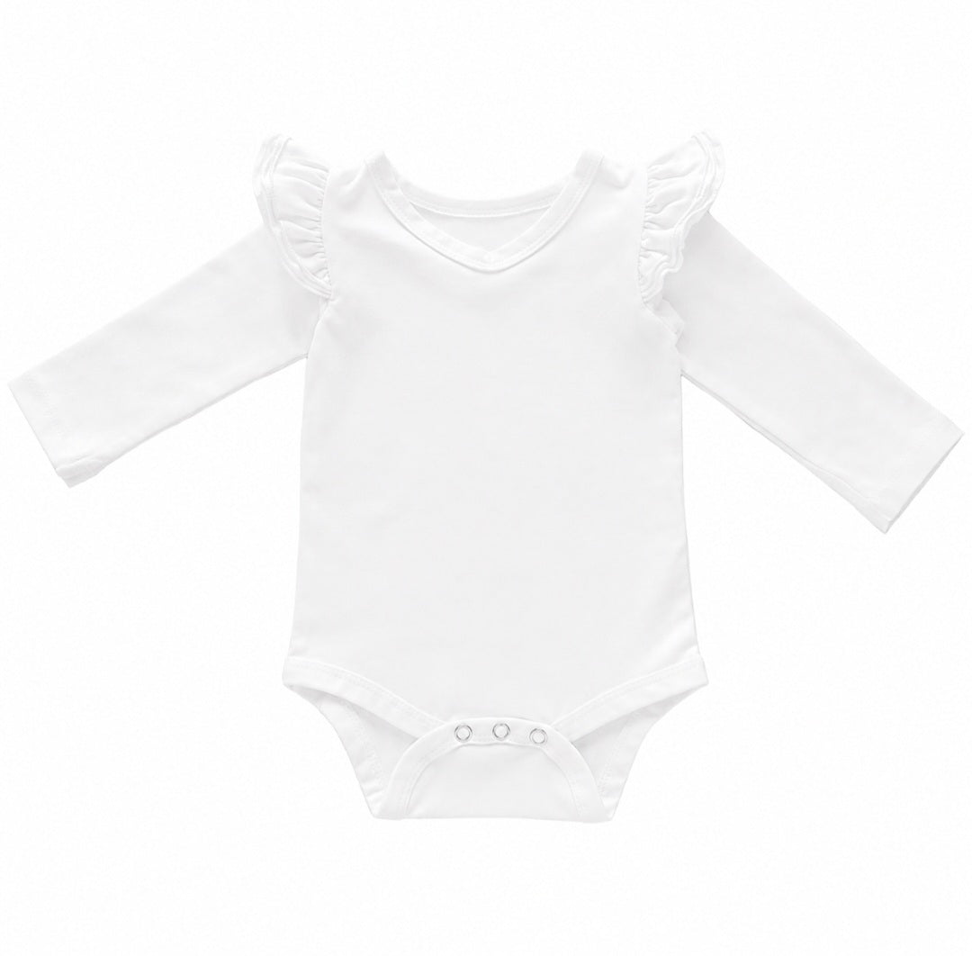 LS Flutter Romper White