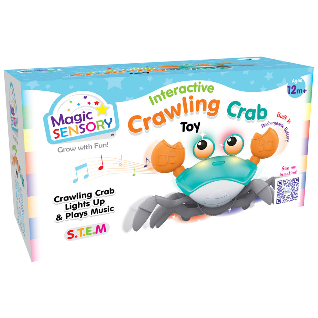 Magic Sensory Interactive Crawling Crab - Blue