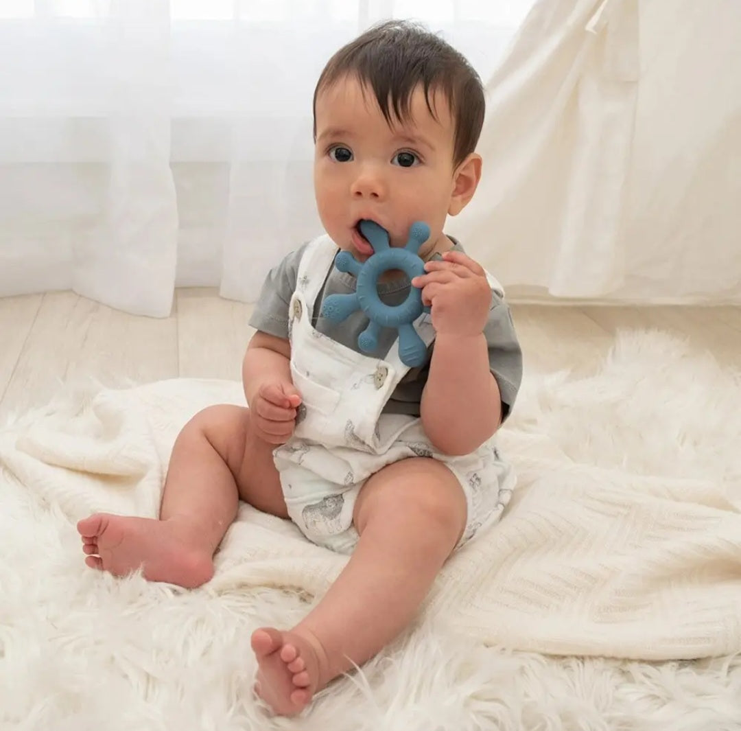 Silicon Splash Teether - Steel Blue
