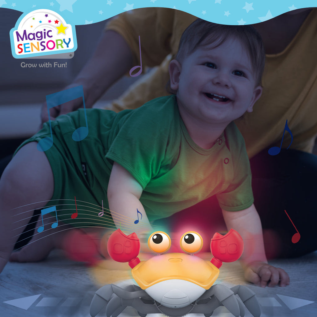 Magic Sensory Interactive Crawling Crab - Orange