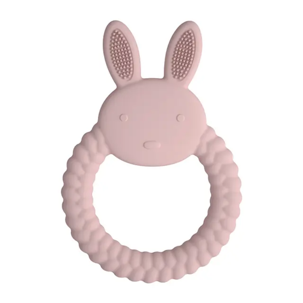 Bunny Teether Round BPA Free Food Grade Silicone