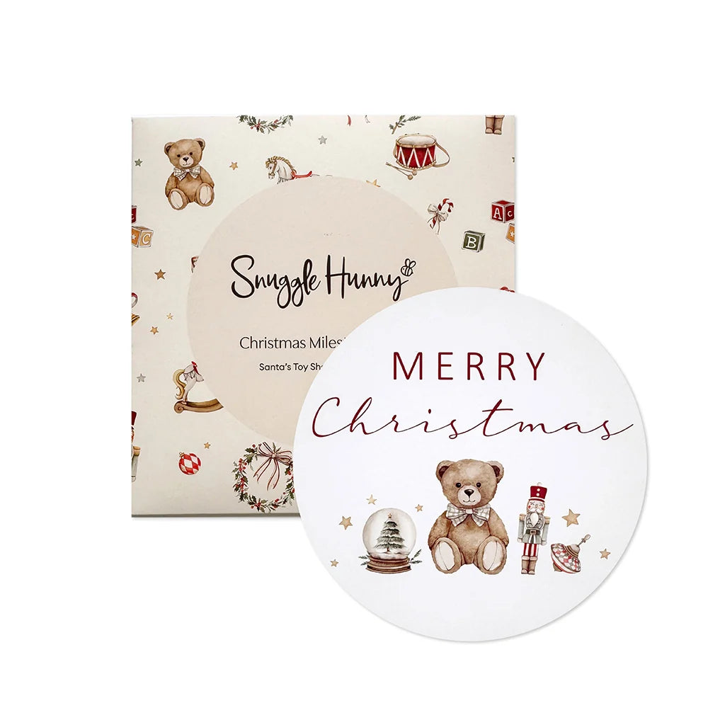 Snuggle Hunny Santa's Toy Shop Reversible Single Milestone Card