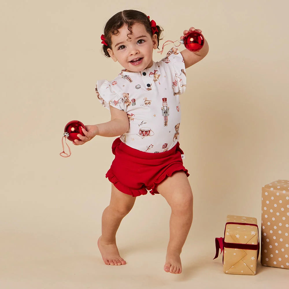 Snuggle Hunny Red Organic Bloomers