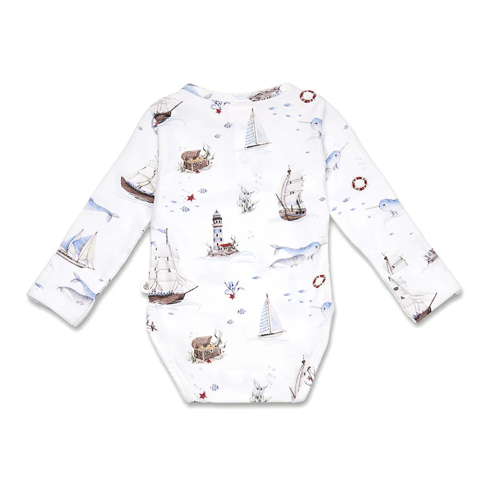 Snuggle Hunny - LS Organic Bodysuit - Set Sail