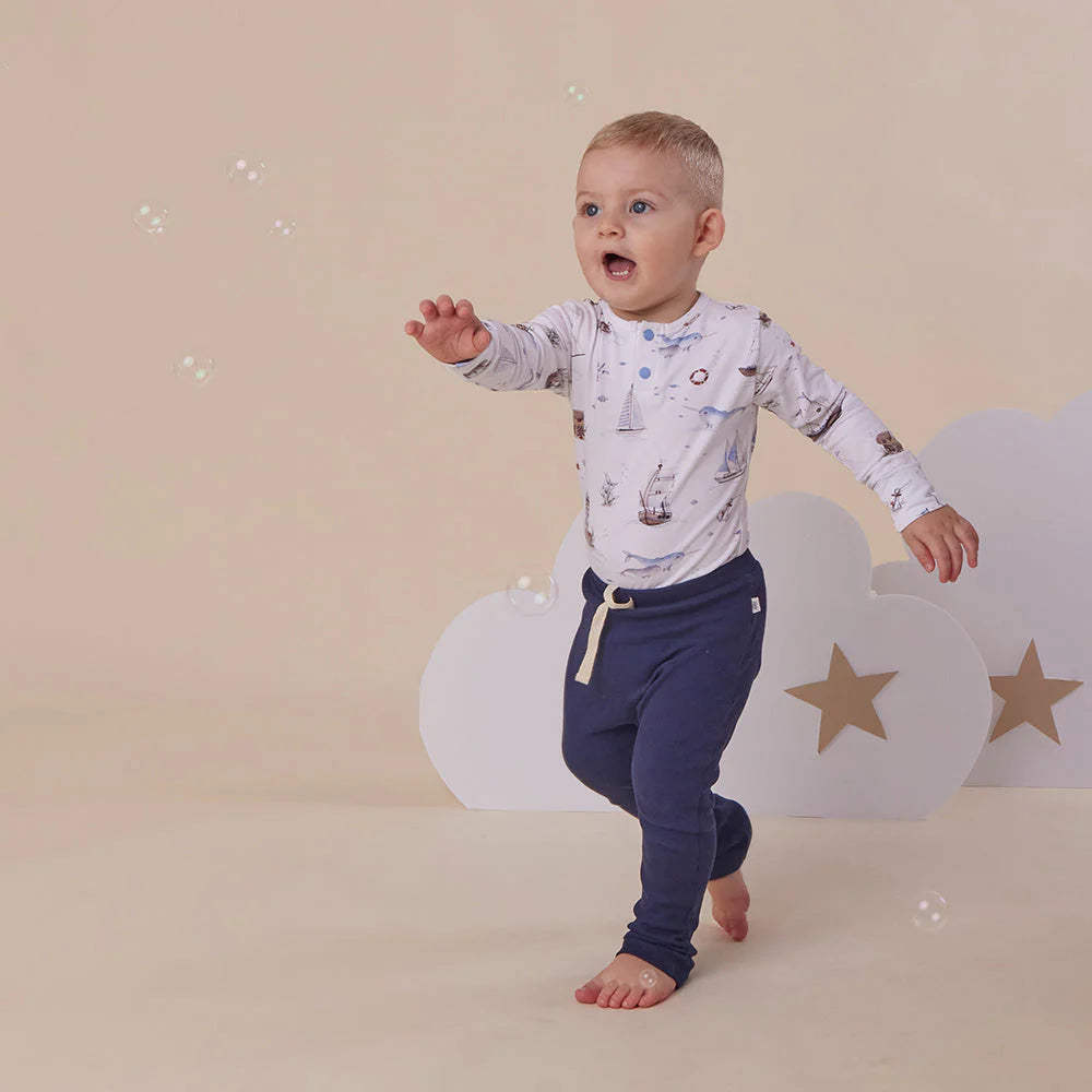 Snuggle Hunny - LS Organic Bodysuit - Set Sail