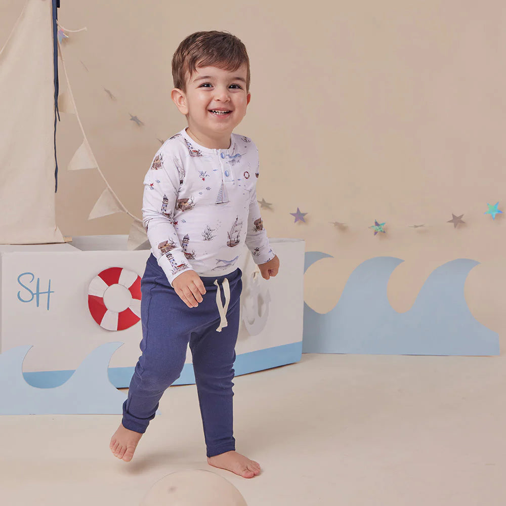 Snuggle Hunny - LS Organic Bodysuit - Set Sail