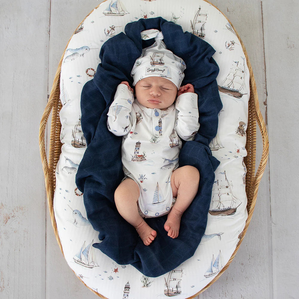 Snuggle Hunny - LS Organic Bodysuit - Set Sail