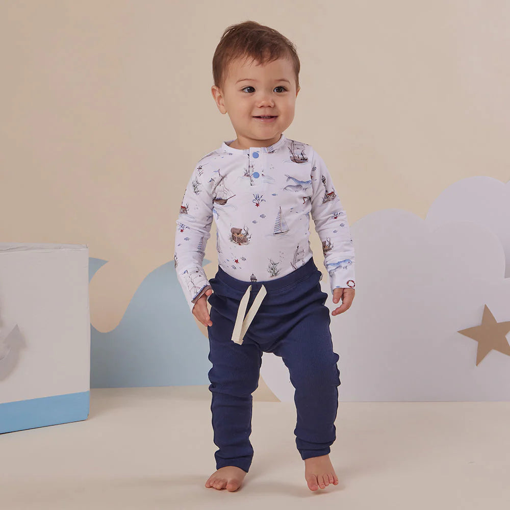 Snuggle Hunny - LS Organic Bodysuit - Set Sail