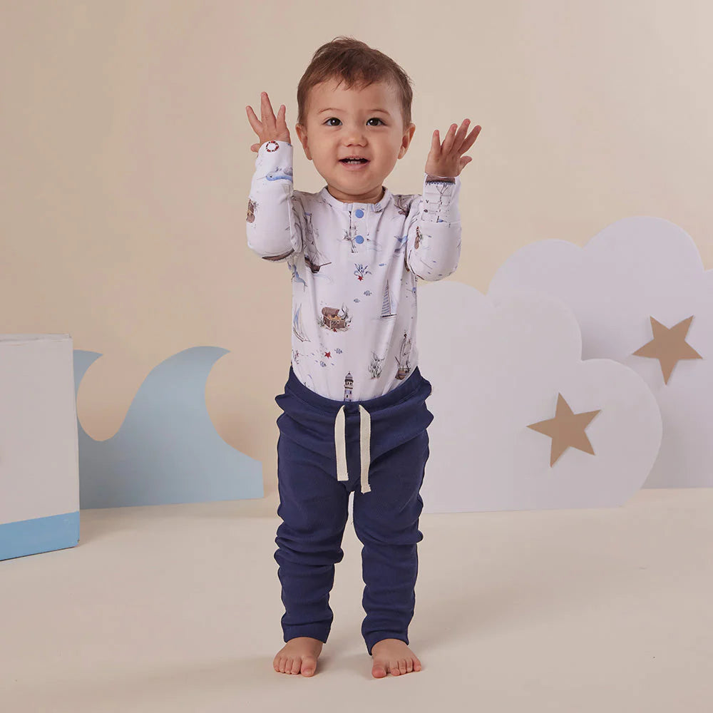 Snuggle Hunny - LS Organic Bodysuit - Set Sail