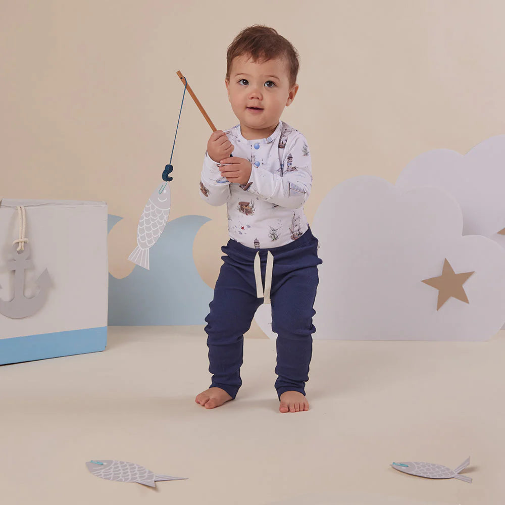 Snuggle Hunny - LS Organic Bodysuit - Set Sail