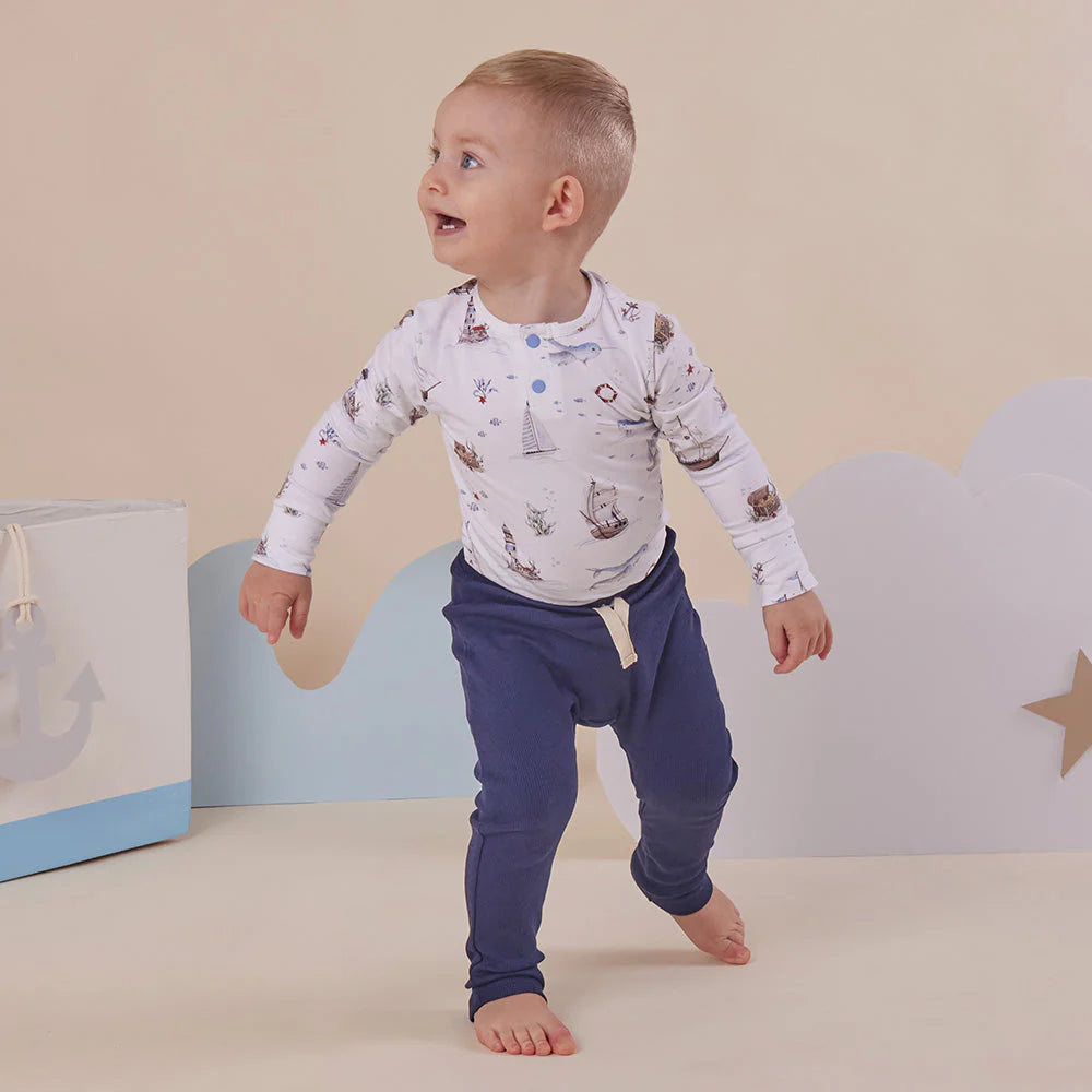 Snuggle Hunny - LS Organic Bodysuit - Set Sail