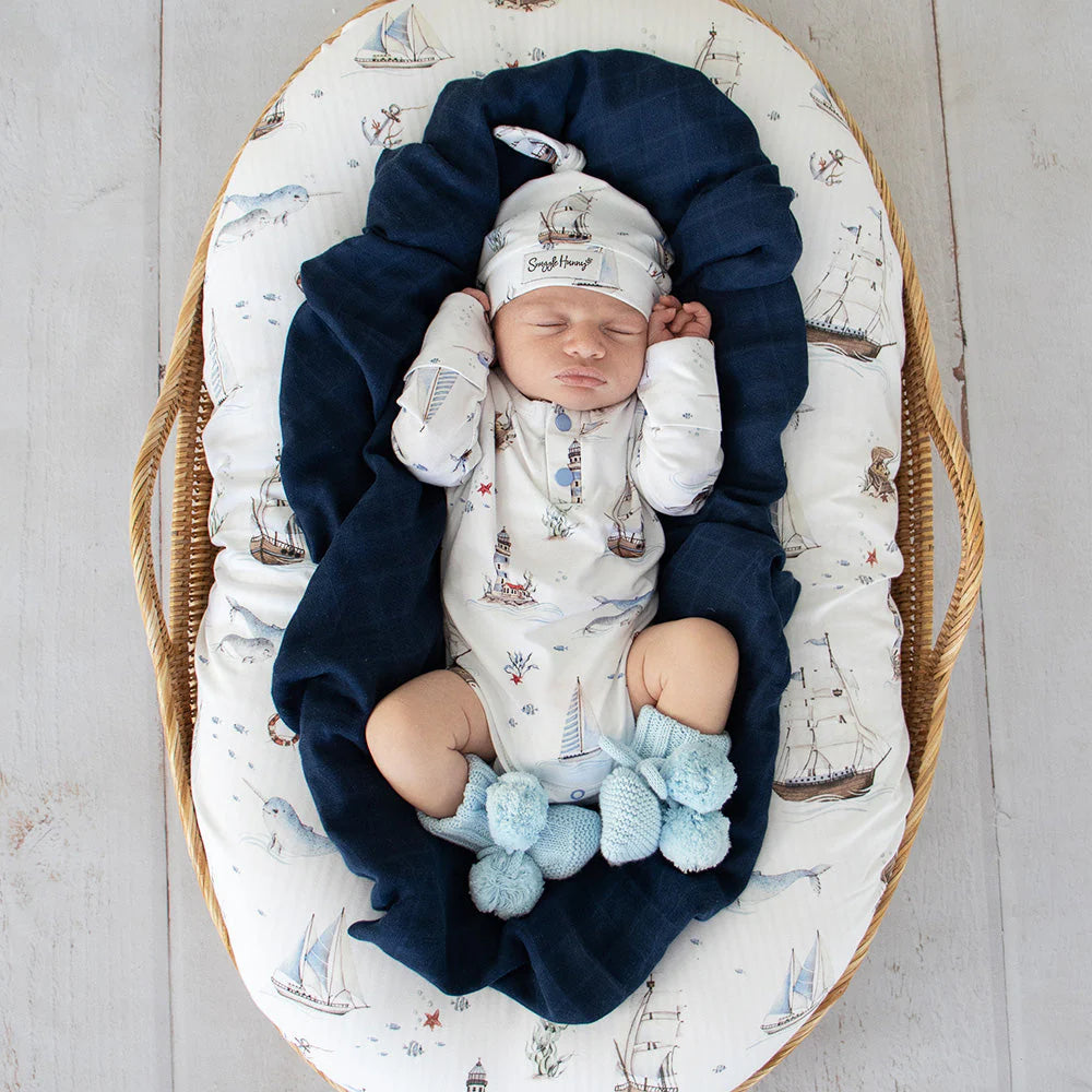Snuggle Hunny - LS Organic Bodysuit - Set Sail
