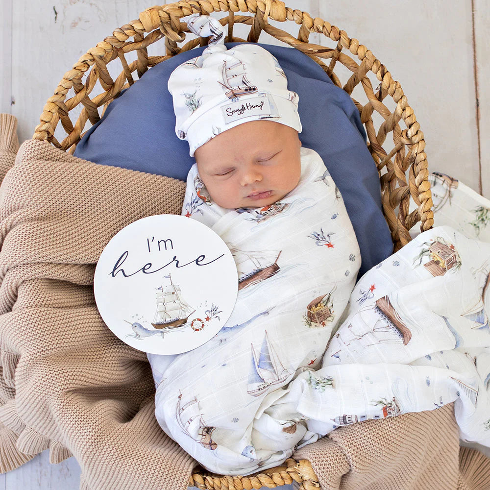 Snuggle Hunny - Reversible Milestone Cards - Set Sail