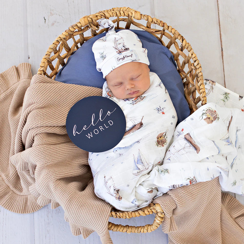 Snuggle Hunny - Reversible Milestone Cards - Set Sail
